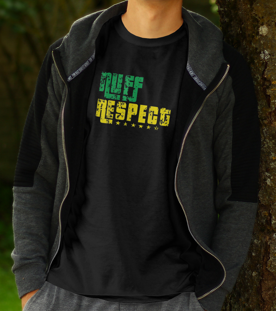 NUFF RESPECT Green Yellow Stars T-Shirt