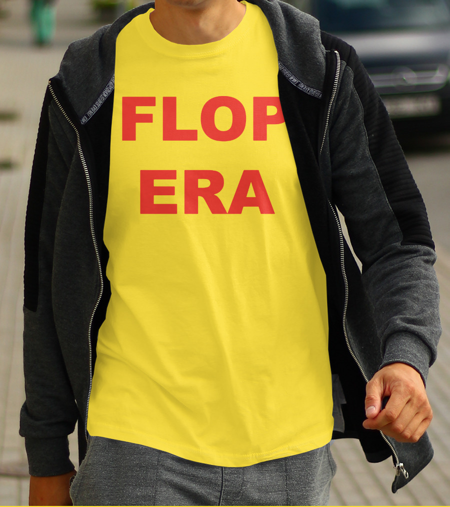 FLOP ERA Yellow Background T-Shirt