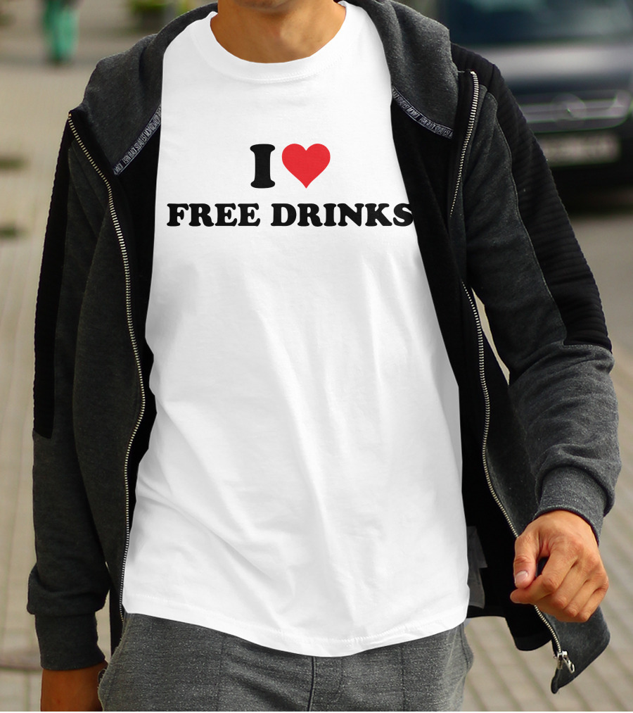 I Heart Free Drinks T-Shirt