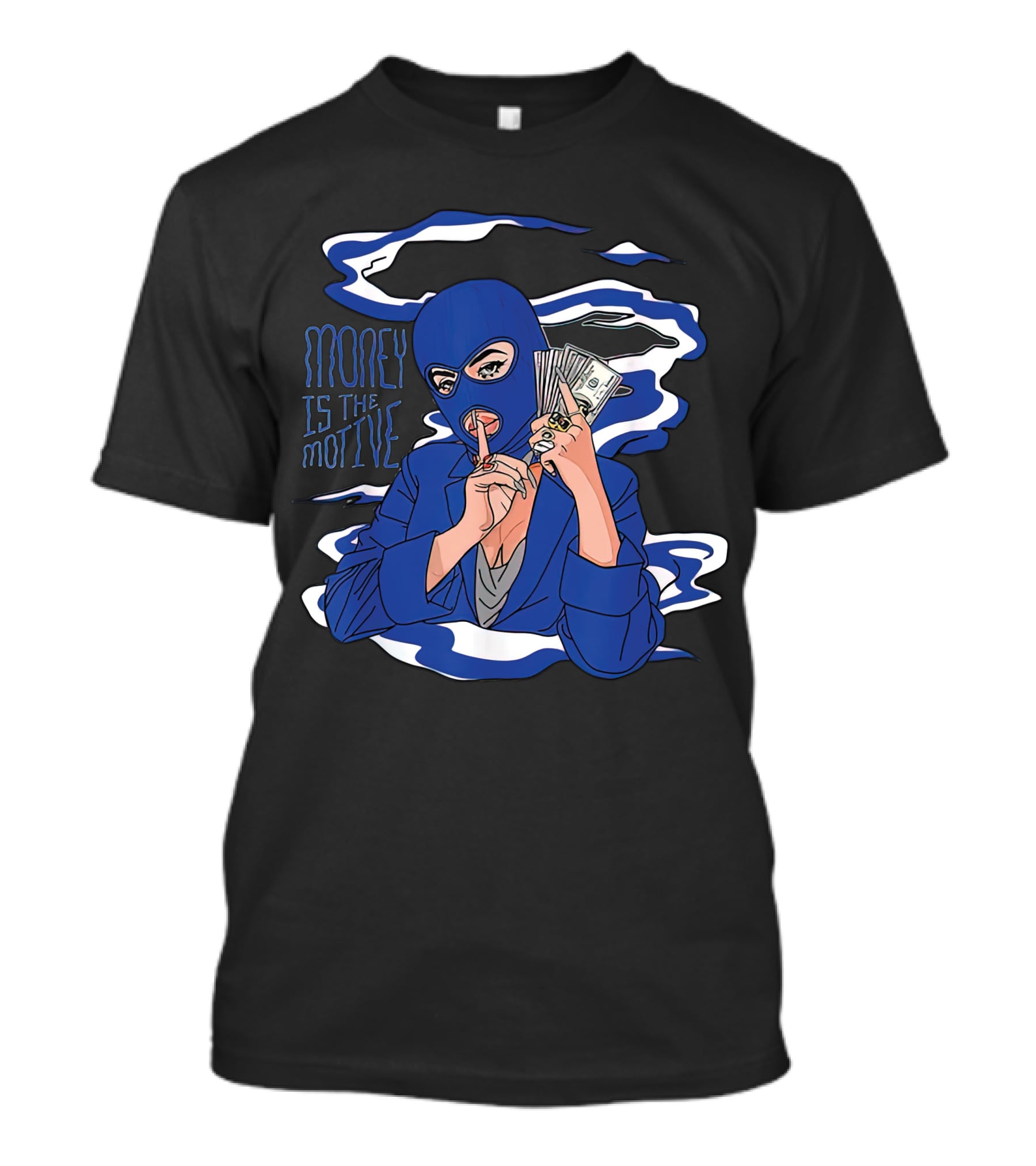 Money Is The Motive Racer Blue 5s T-Shirt