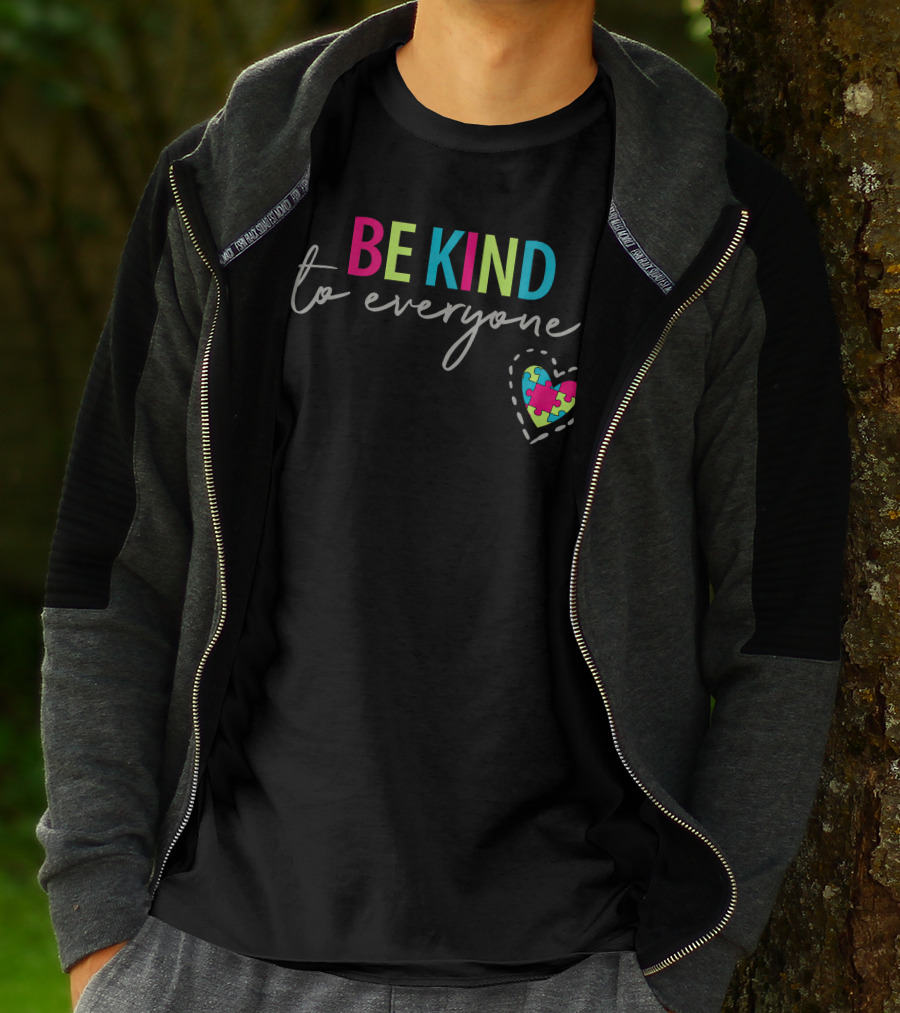 BE KIND To Everyone Puzzle Heart T-Shirt