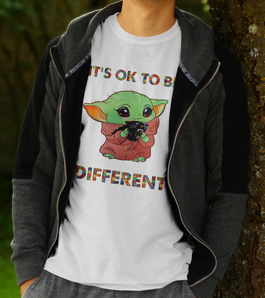 It's Ok To Be Different Yoda Carolina Panthers T-Shirt