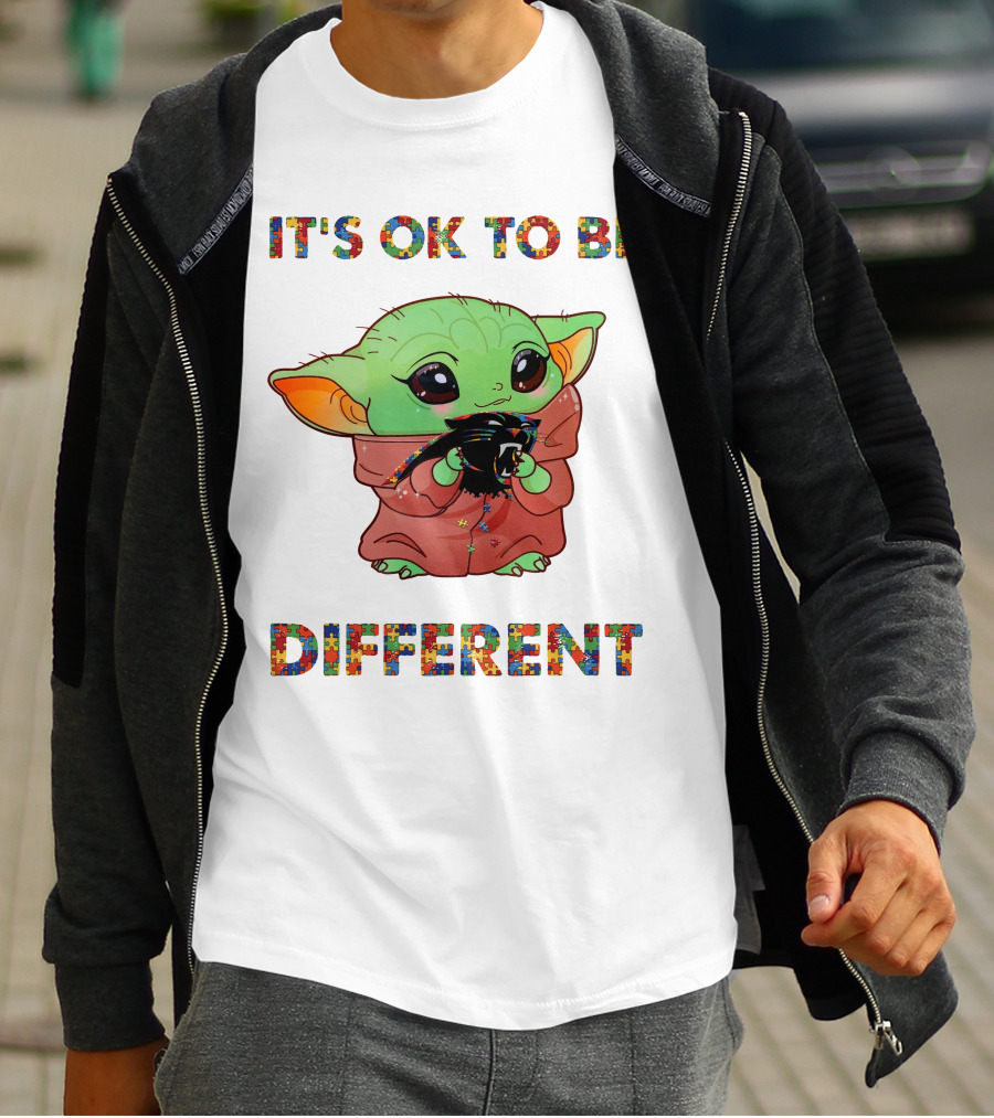 It's Ok To Be Different Yoda Carolina Panthers T-Shirt