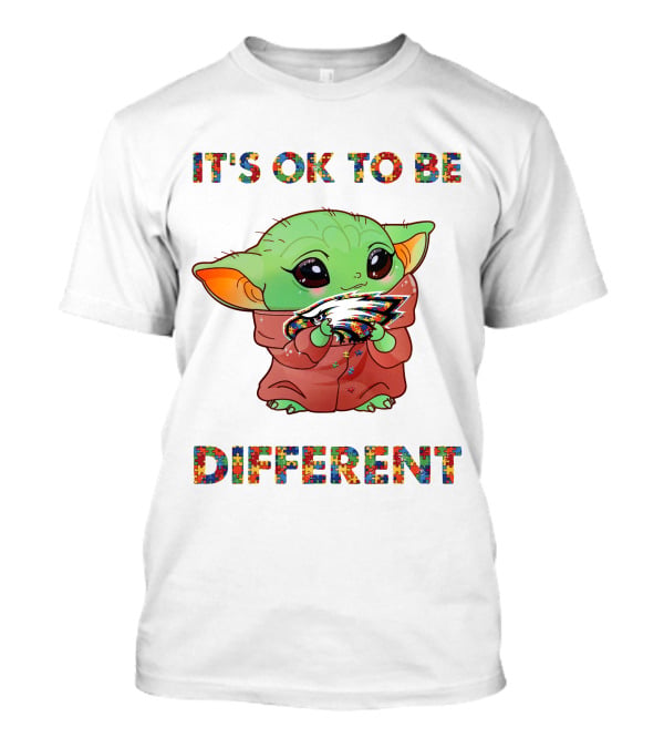 It's Ok To Be Different Philadelphia Eagles Baby Yoda Ds004-24 T-Shirt