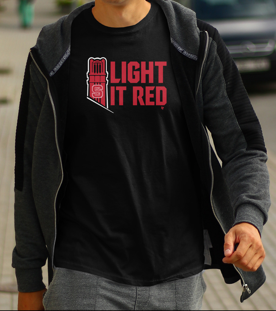 Light It Red NC State Inside Pack Sports Tower T-Shirt