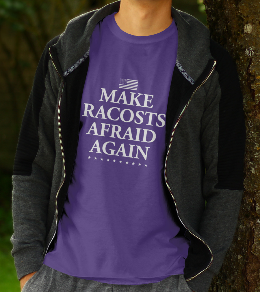 MAKE RACOSTS AFRAID AGAIN AMERICAN FLAG STARS T-Shirt