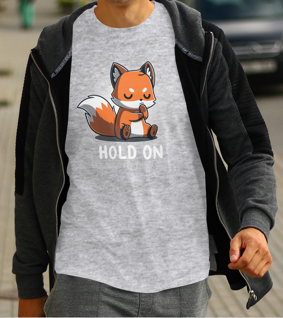 TeeTurtle Hold On Let Me Overthink This Fox T-Shirt