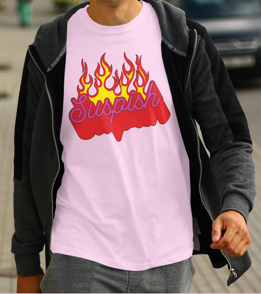 Bailey Sarian Suspish Flame Light Pink T-Shirt