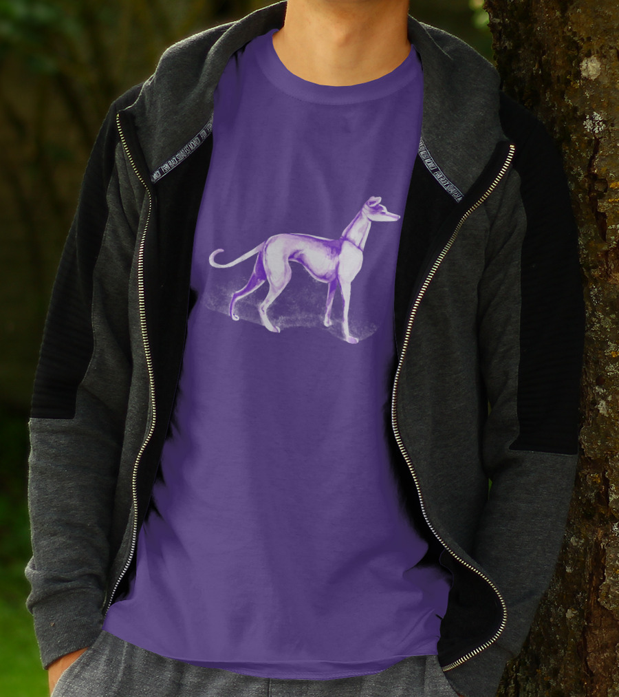 Purple Greyhound Dog Merch T-Shirt