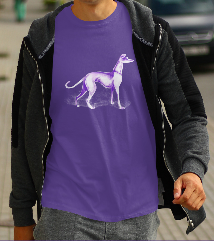 Purple Greyhound Dog Merch T-Shirt