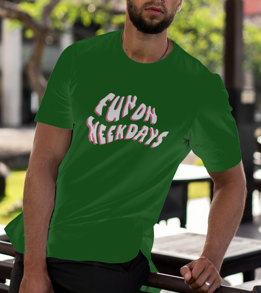 Fun On Weekdays Jenna Palek Merch Bold Green Text T-Shirt