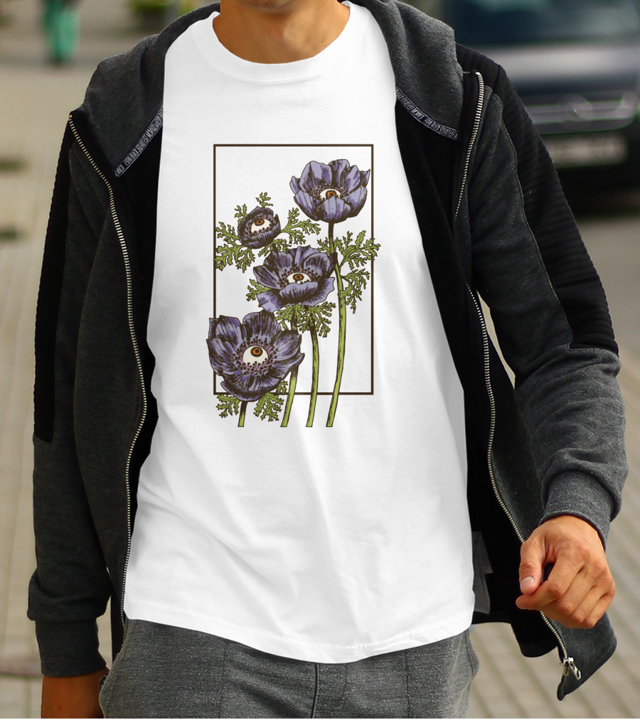 Creepy Eye Anemone Botanical Clothing T-Shirt