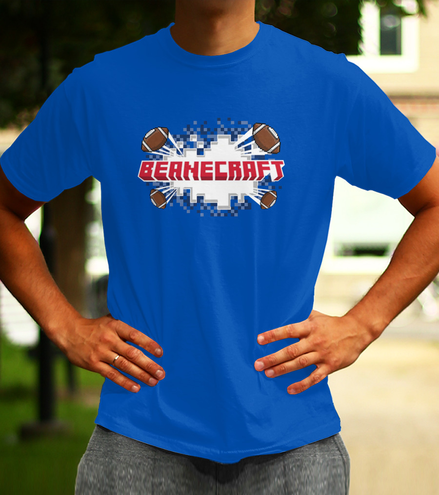 Beanecraft Pixel Style Football T-Shirt