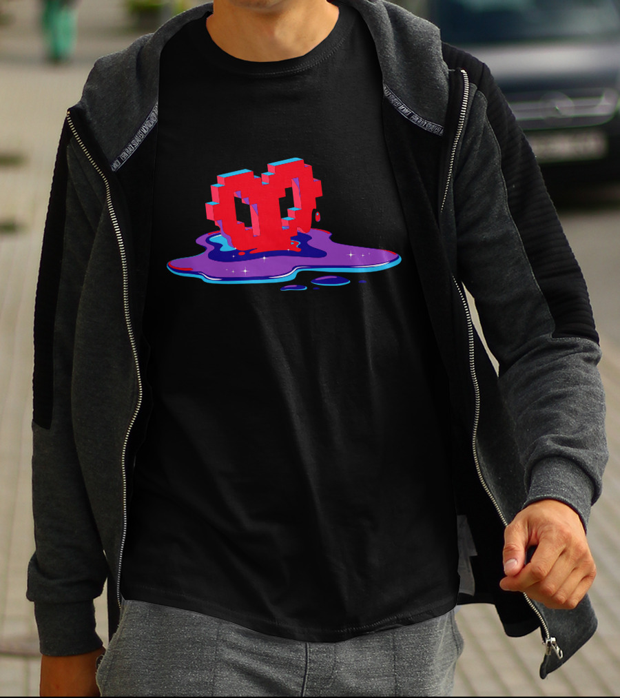 Philza Void Heart Pixel Melting Drip T-Shirt