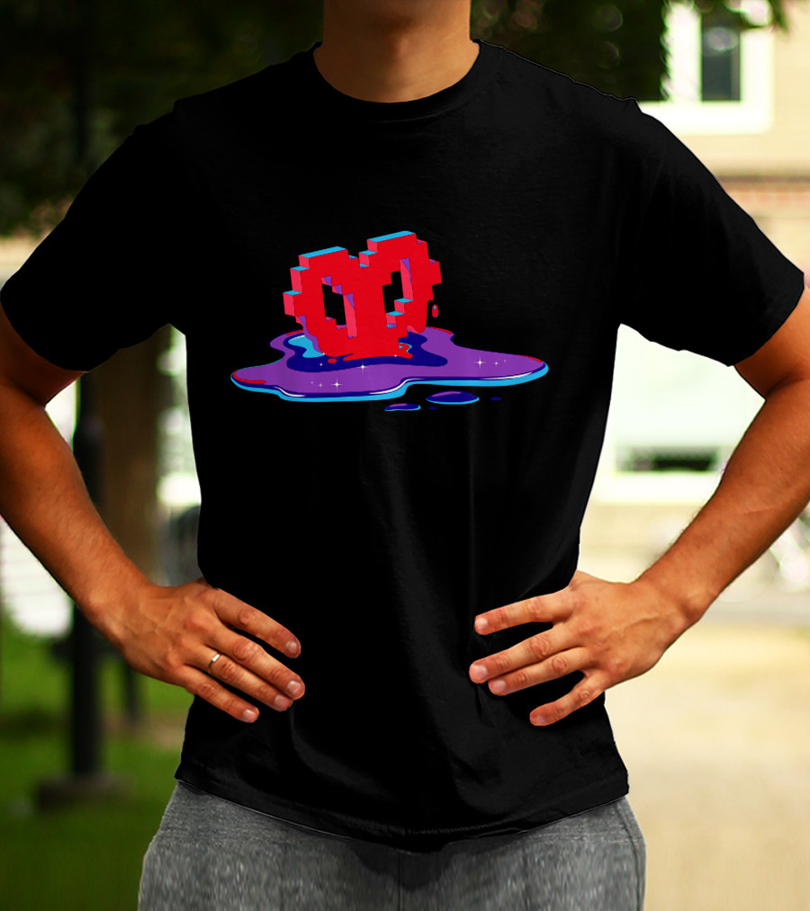Philza Void Heart Pixel Melting Drip T-Shirt