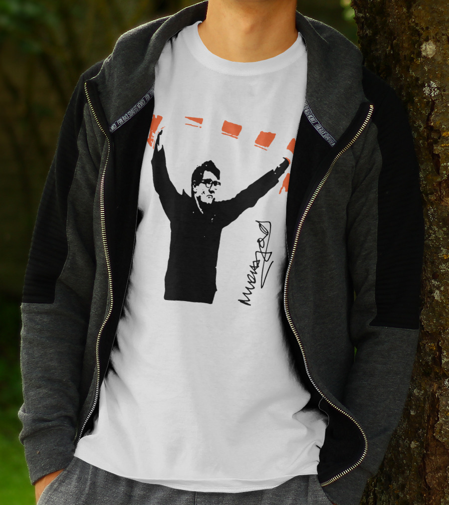 Luton Town FC Mick Harford Orange Scarf T-Shirt