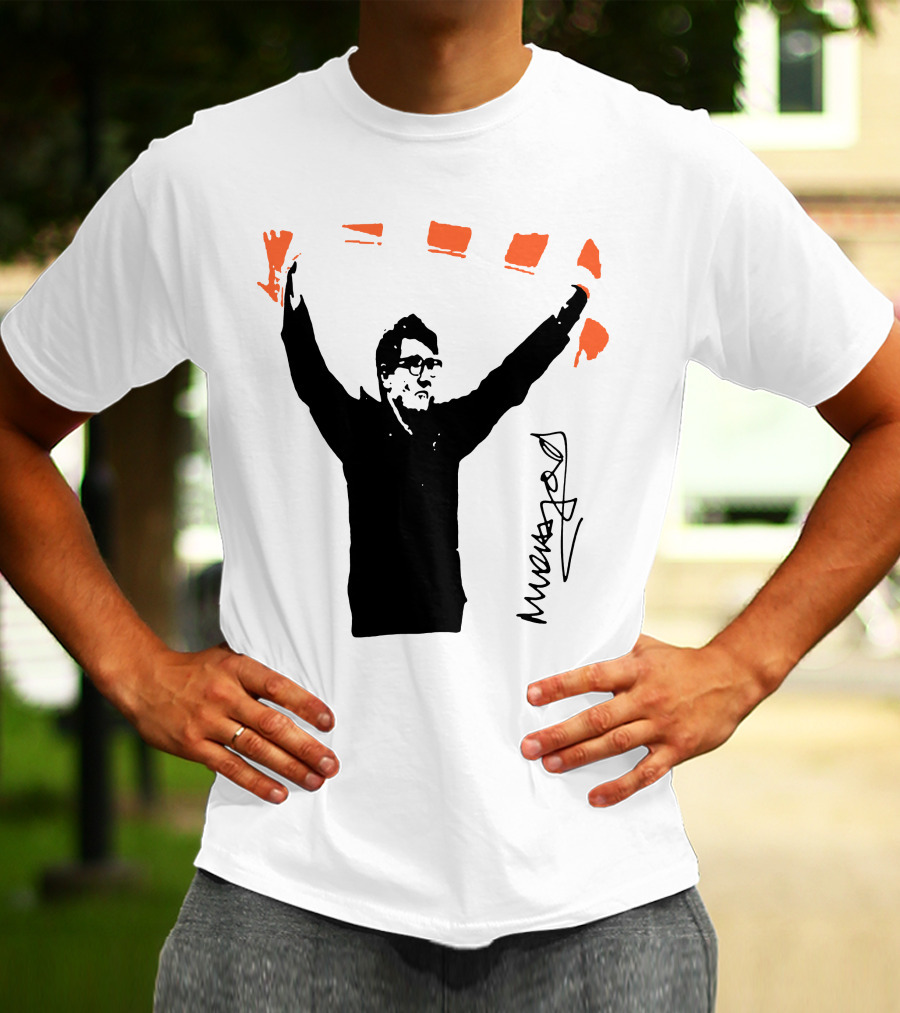 Luton Town FC Mick Harford Orange Scarf T-Shirt