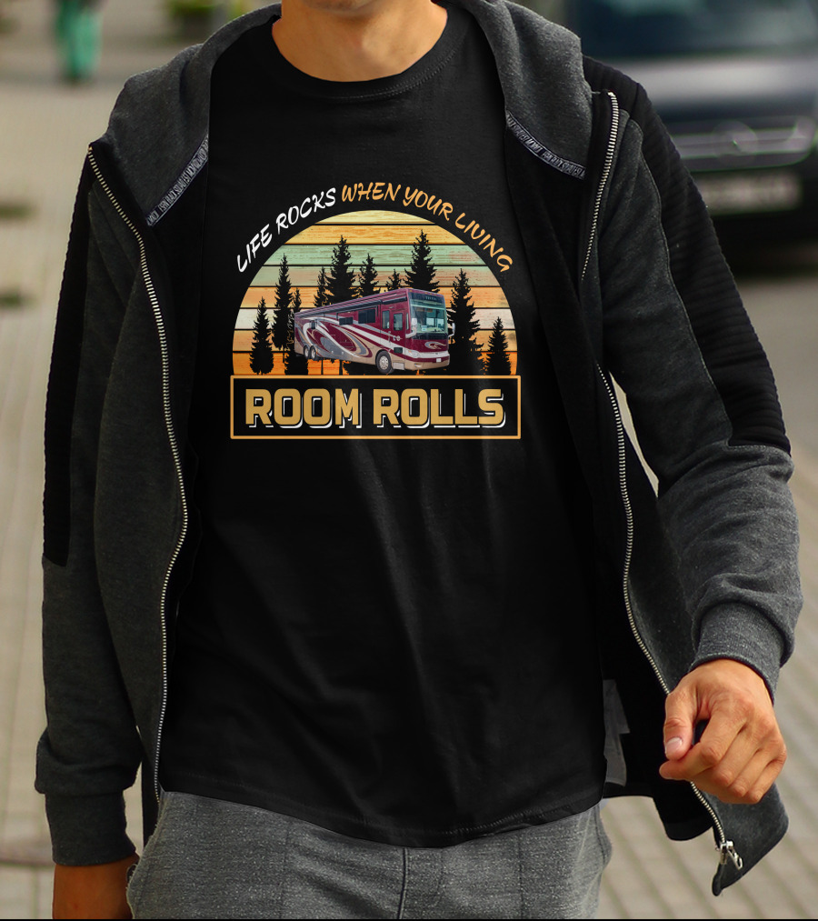 Life Rocks When Your Living Room Rolls Tiffin Allegro Bus 45 OPP T-Shirt