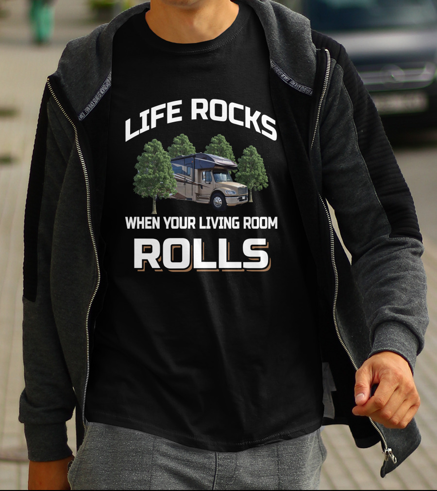 Jayco Seneca Life Rocks When Your Living Room Rolls RV T-Shirt