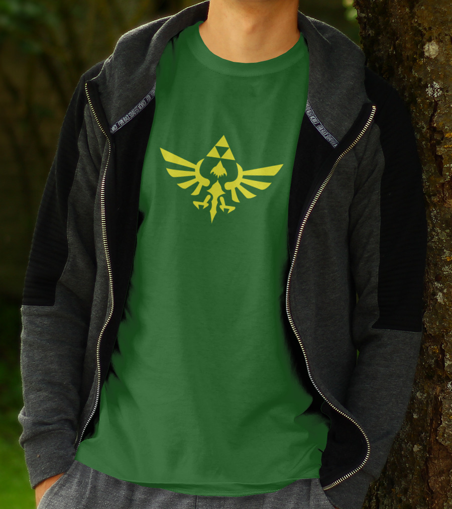 Triforce Symbol Hylian Eagle Green Cargo Shorts T-Shirt