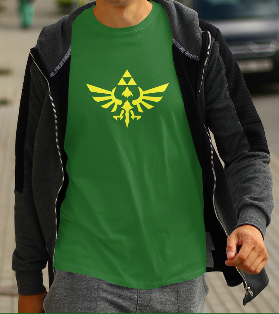 Triforce Symbol Hylian Eagle Green Cargo Shorts T-Shirt