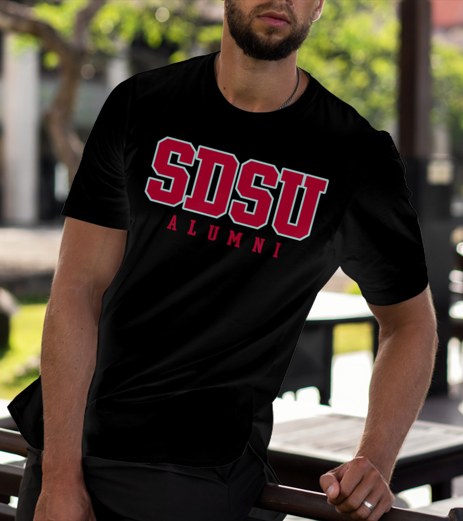 SDSU Alumni Red Block Letters T-Shirt