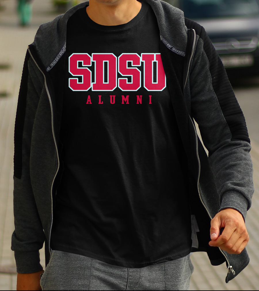SDSU Alumni Red Block Letters T-Shirt