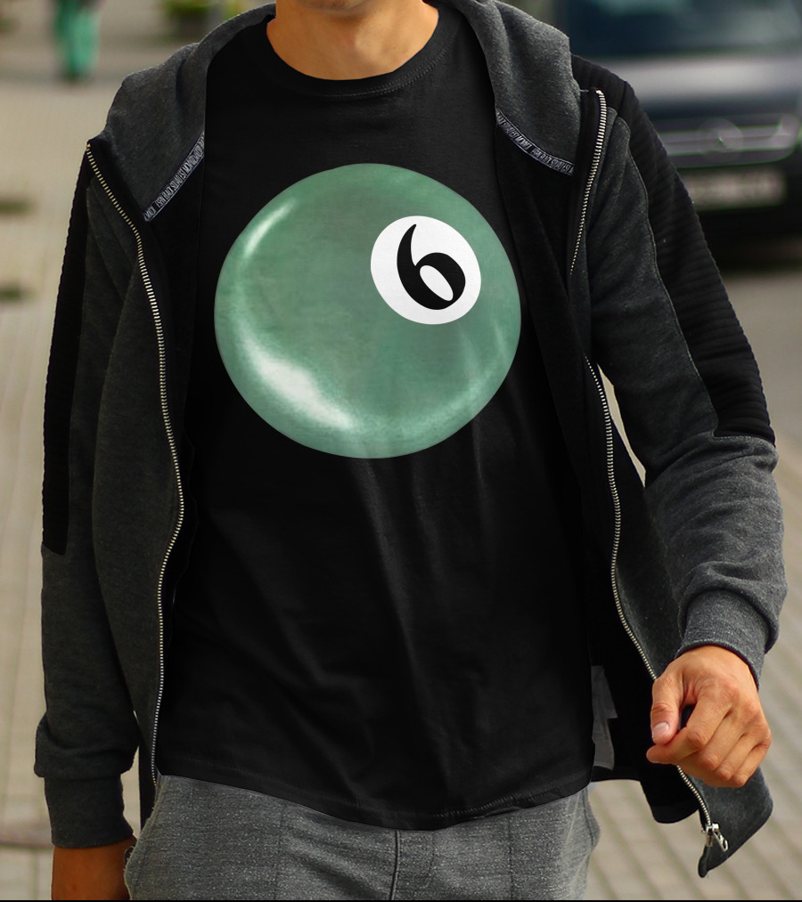 Syxx 6 Ball Green Pool Ball T-Shirt