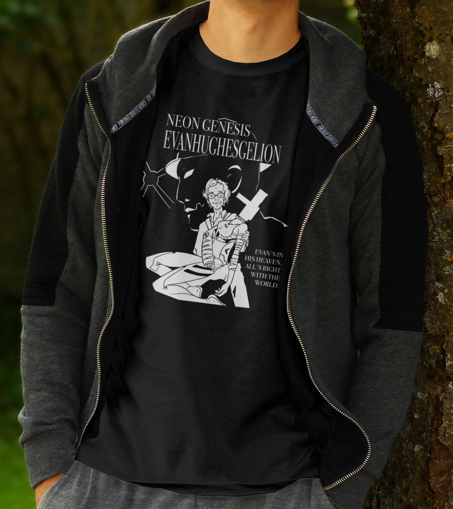 NEON GENESIS EVANHUGHESGELION EVAN'S IN HIS HEAVEN, ALL'S RIGHT WITH THE WORLD T-Shirt