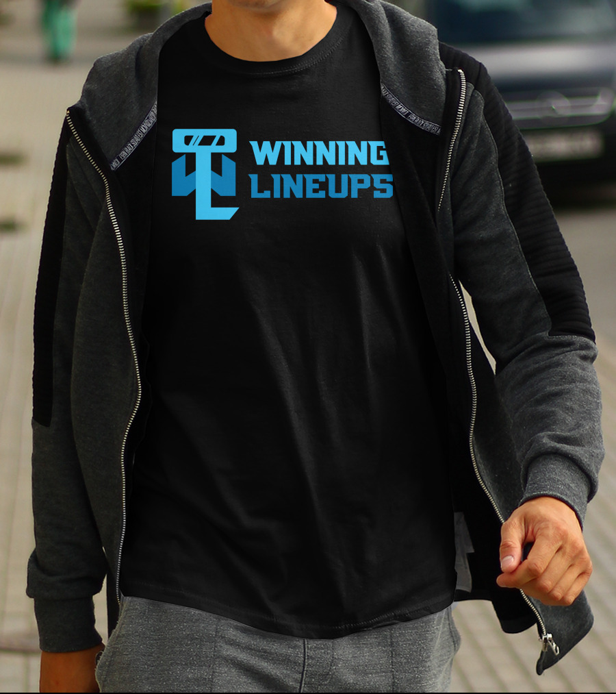 Winning Lineups Iconic Logo And Text Blue T-Shirt