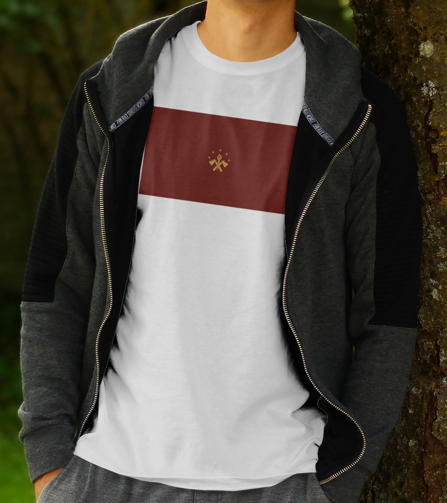 FBA Maroon Flag With Golden Hammer And Star Emblem T-Shirt