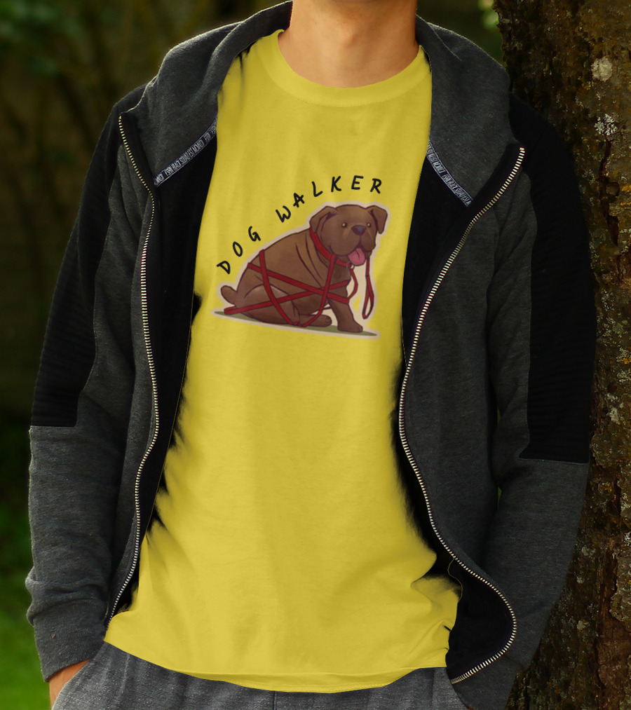 Dwight's Dog Walker Dead By Daylight Puppy Leash Wrapped T-Shirt