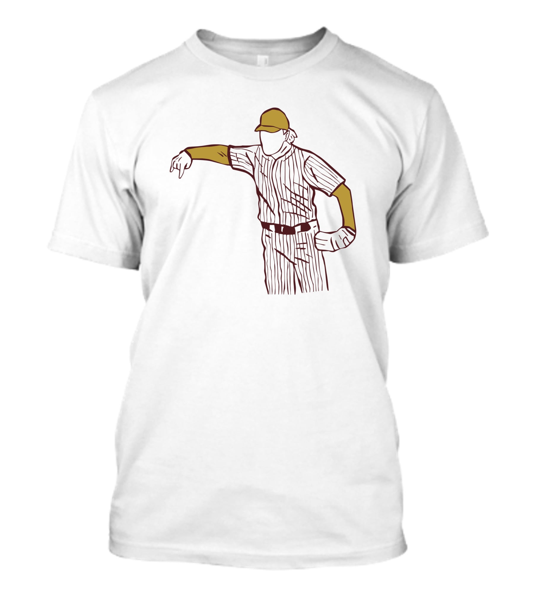 Tristan Stivors Pitching Baseball Player Pinstripe Uniform T-Shirt