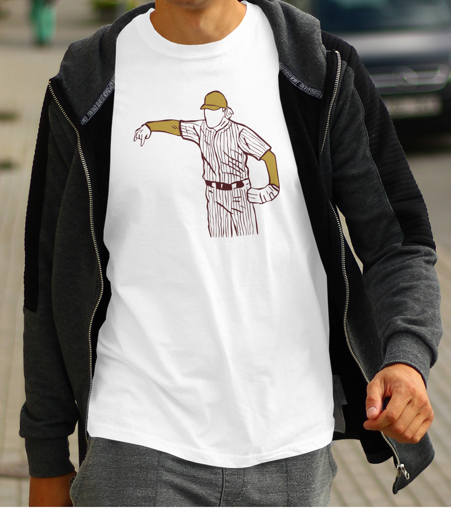 Tristan Stivors Pitching Baseball Player Pinstripe Uniform T-Shirt