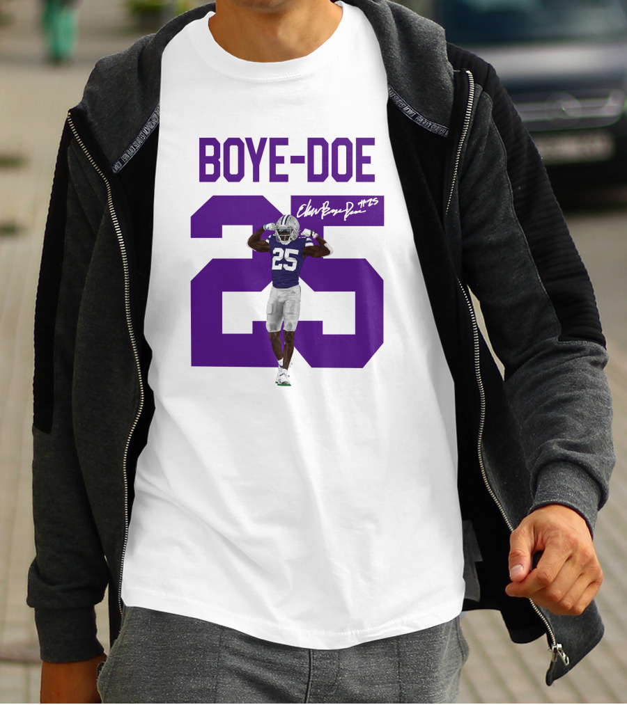 Boye-Doe 25 Signature And Purple Athlete T-Shirt