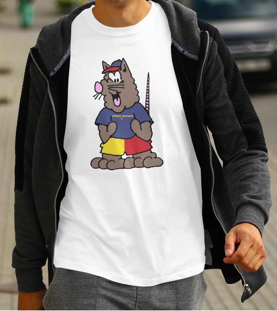 FRKO Sport Rat Cartoon Character In Colorful T-Shirt