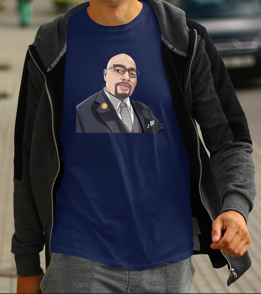Lord Fusitu'a Bitcoin Enamel Pin Suit And Tie T-Shirt
