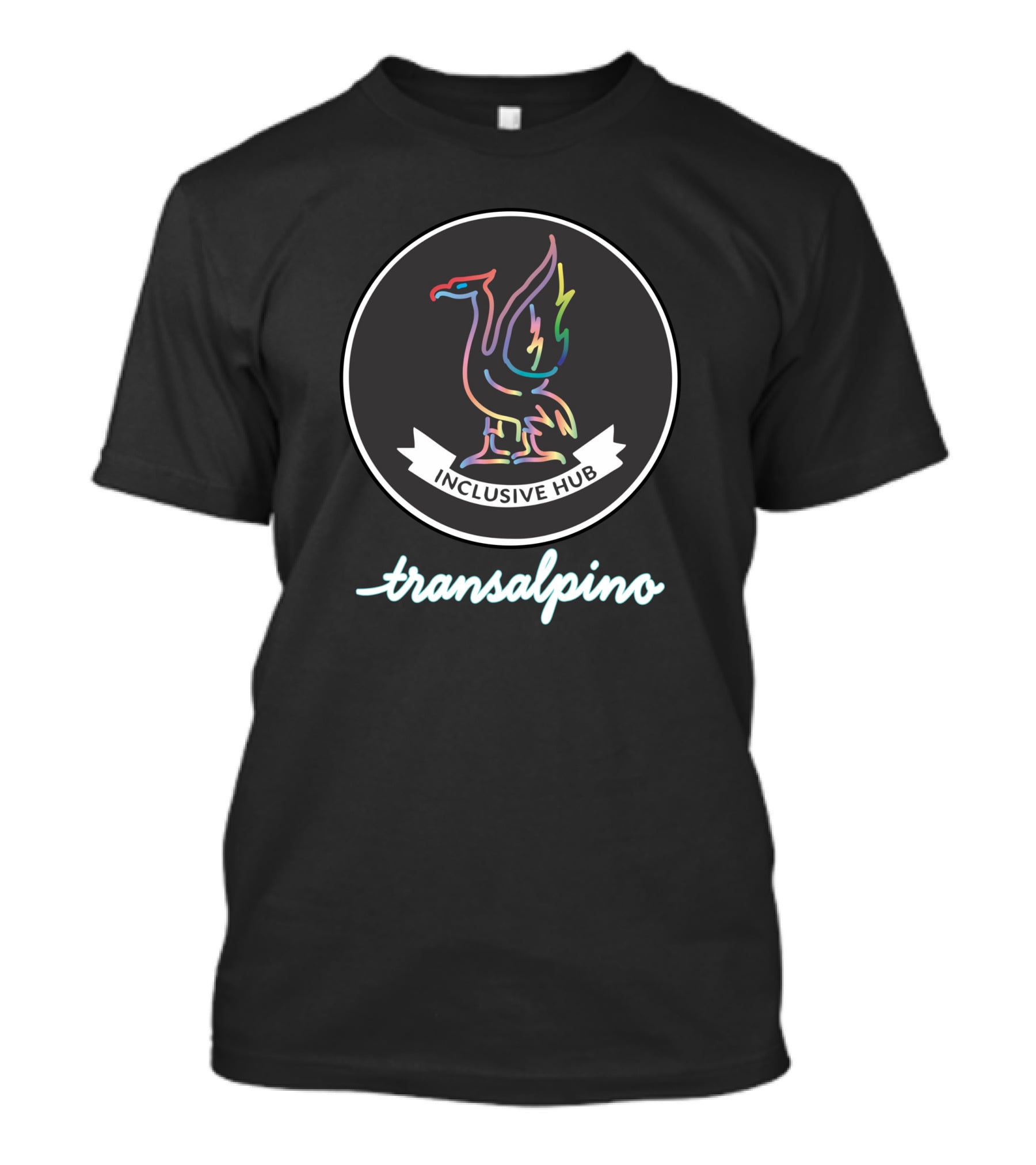 Transalpino Inclusive Hub Colorful Bird Emblem T-Shirt