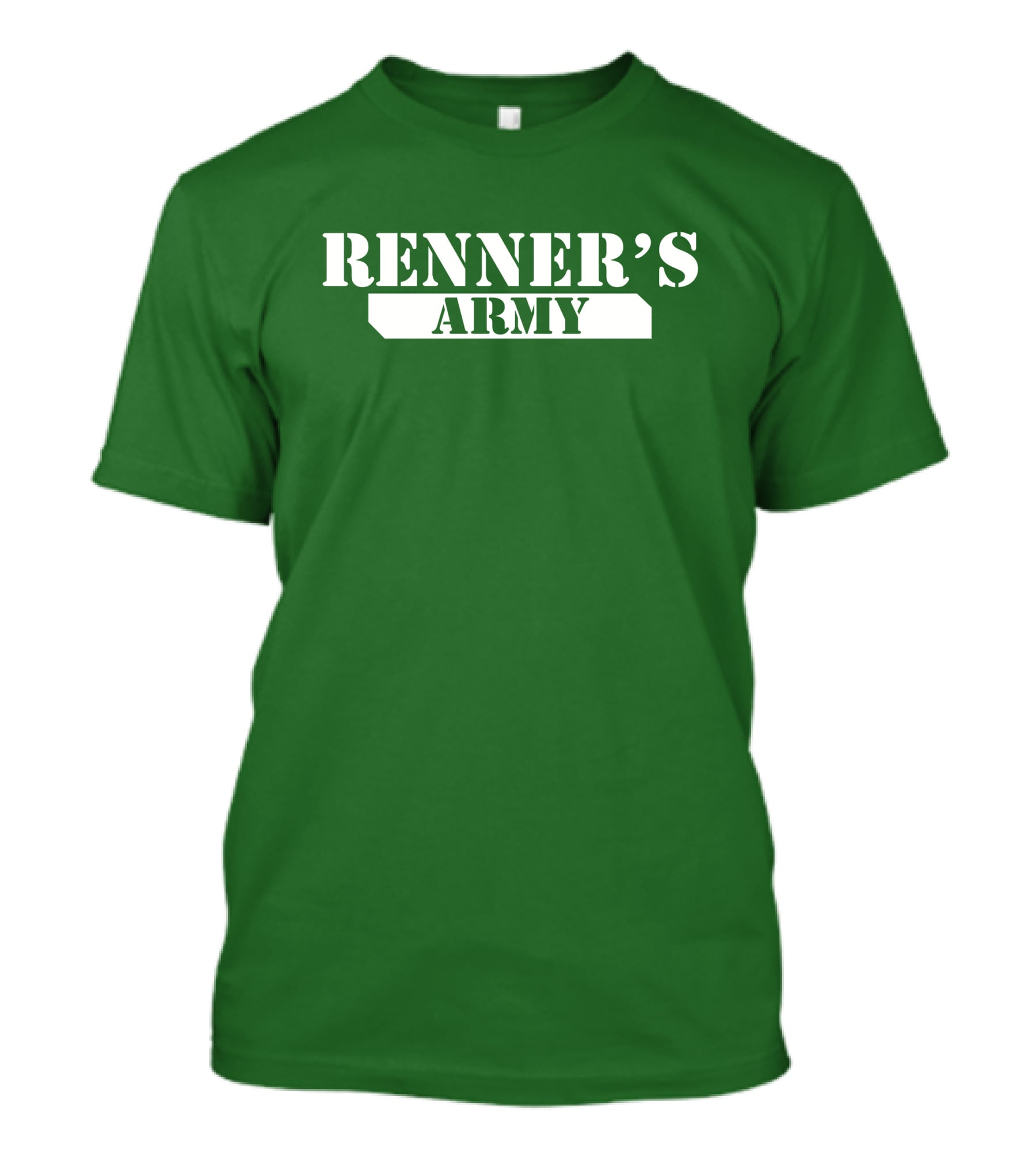 Renner’s Army Bold Green Military Inspired Text T-Shirt
