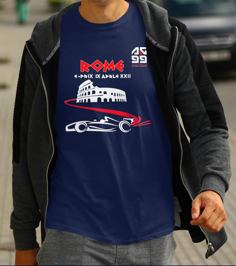 Rome E-Prix IX Aprile XXII AG99 Official Fan Club Antonio Giovinazzi T-Shirt