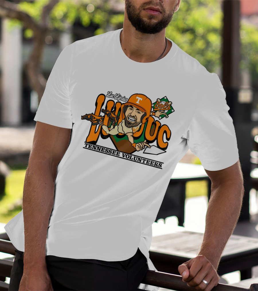 Luc Lipcius Vols Tennessee Volunteers Baseball Caricature T-Shirt