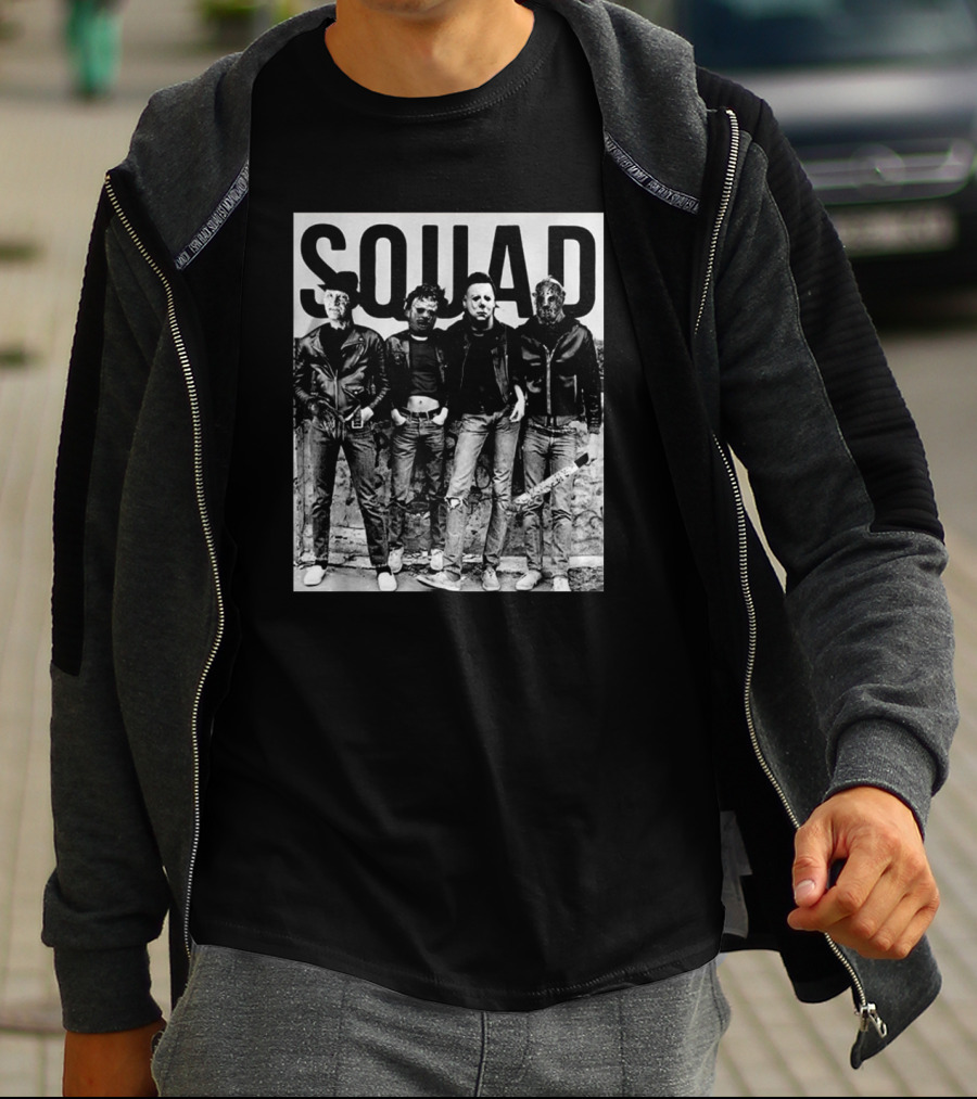 Jason Squad Horror Movie Icons Halloween Scary Funny T-Shirt