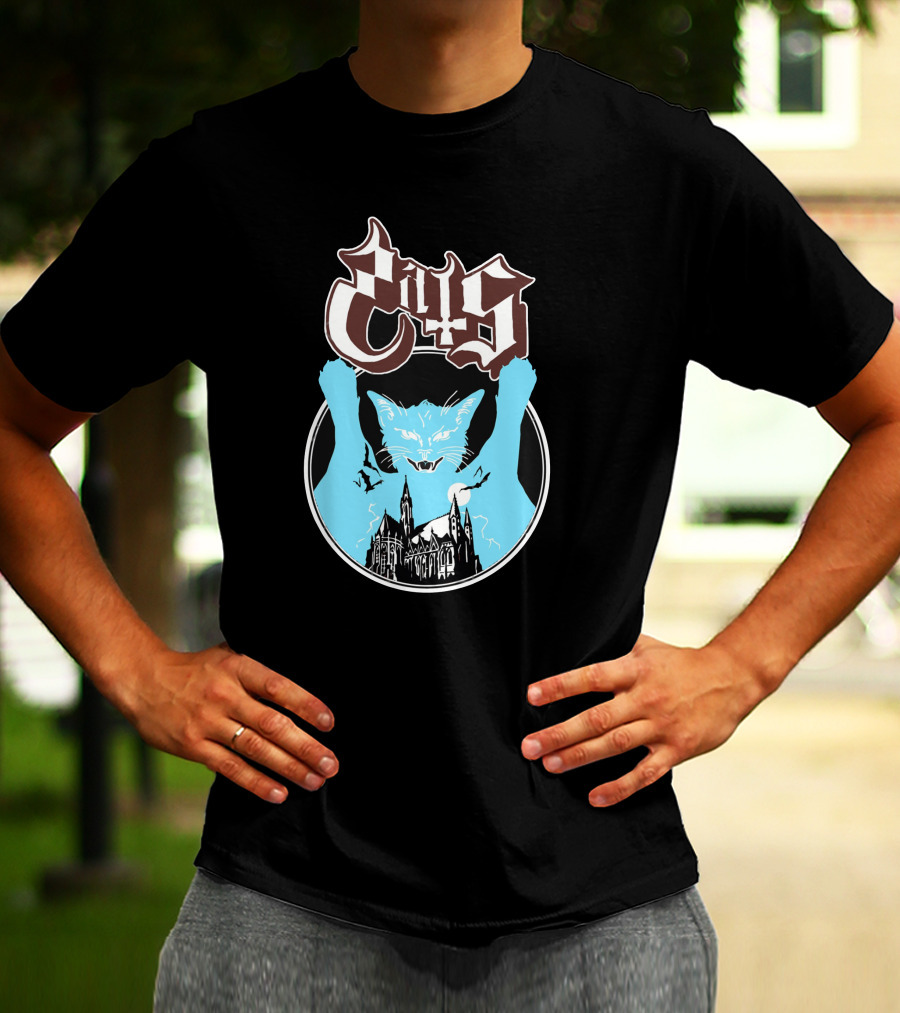 Opussy Cat Gothic Cathedral T-Shirt