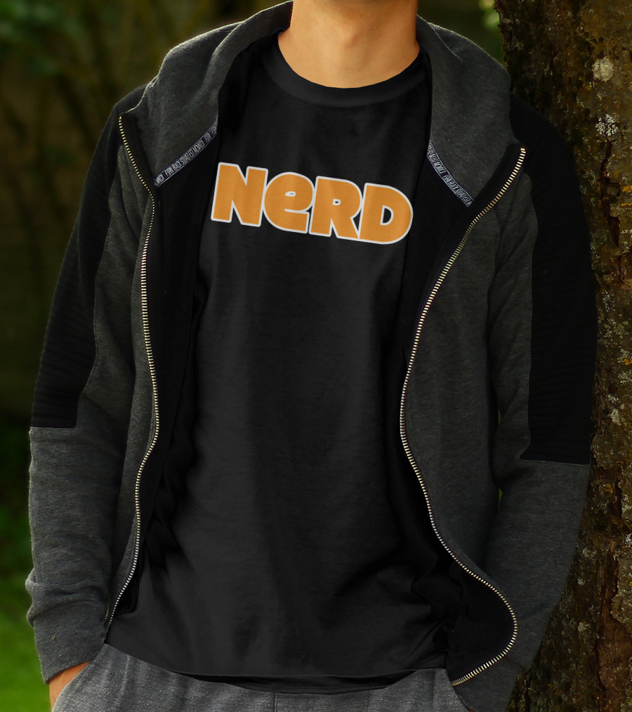 NERD Bold Orange Text T-Shirt