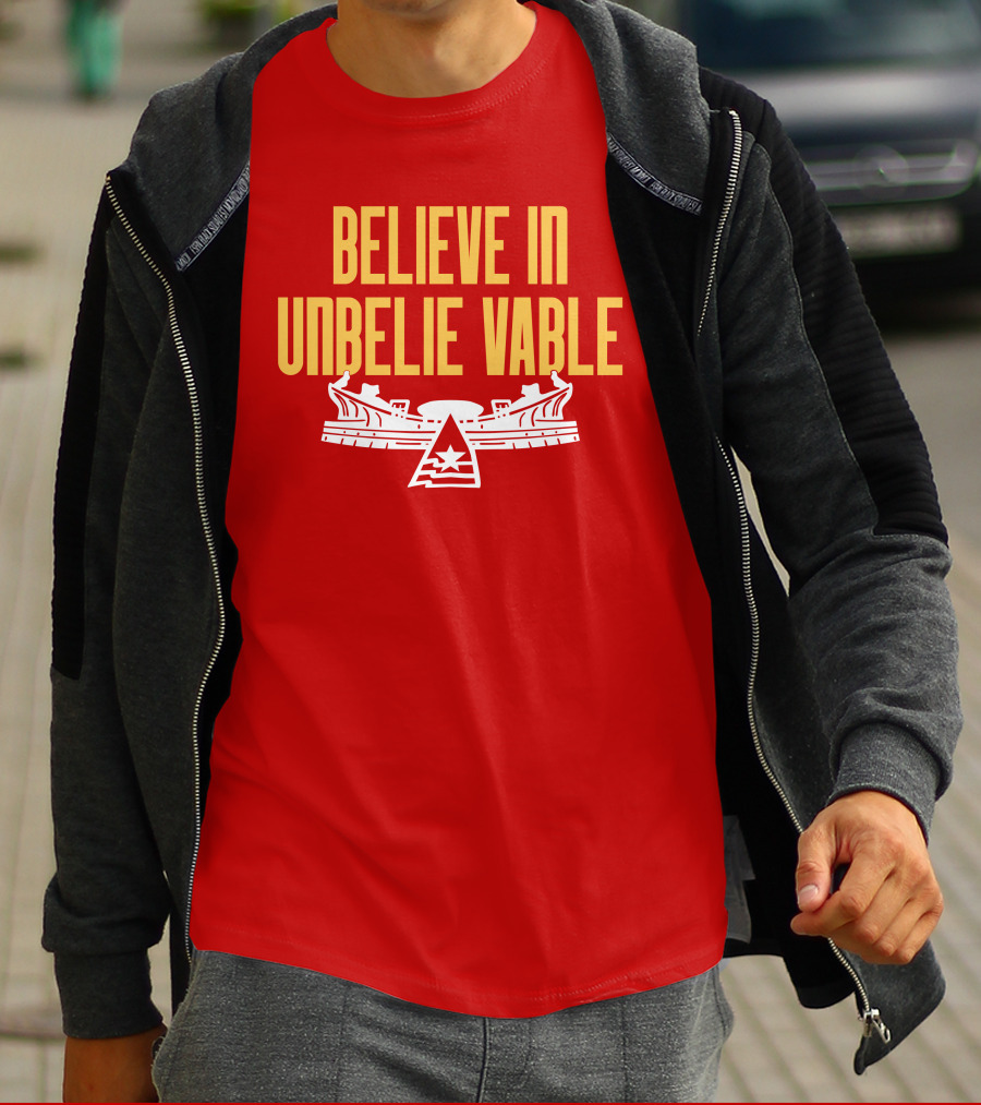 Kansas City Chiefs Believe In Unbelievable Stadium Emblem T-Shirt