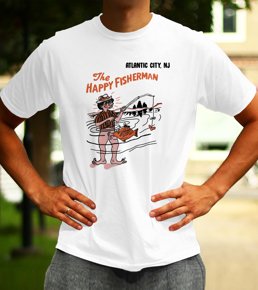 Atlantic City NJ The Happy Fisherman Dark Wizard T-Shirt