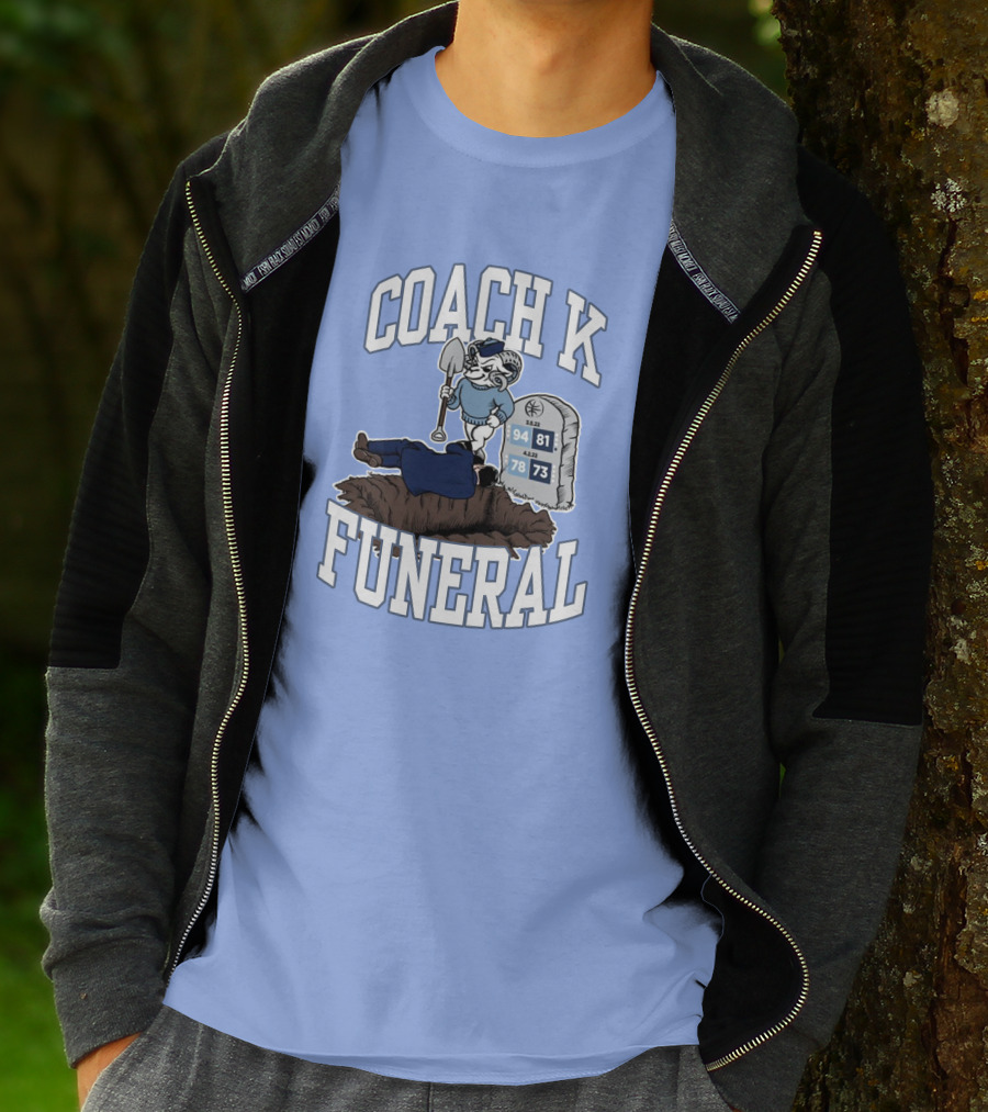 Coach K Funeral Tombstone 94 81 78 73 Duke Rivalry Iconic T-Shirt