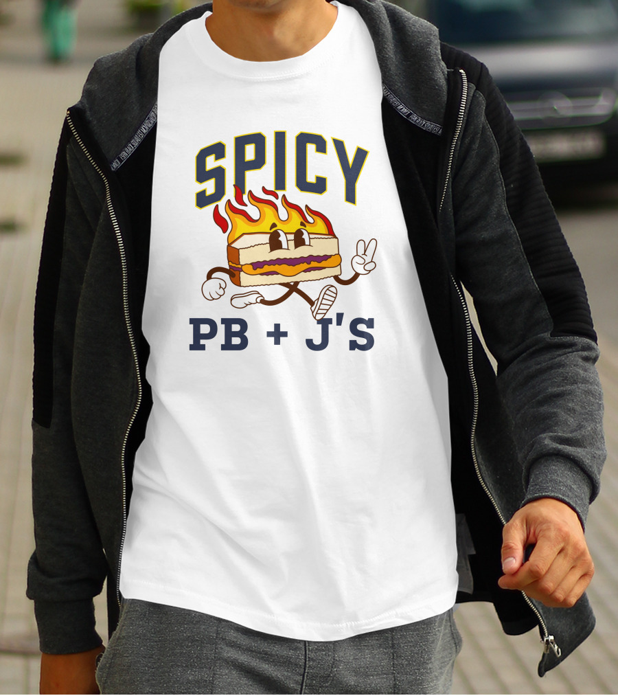 Spicy PB + J's Flaming Sandwich Character T-Shirt