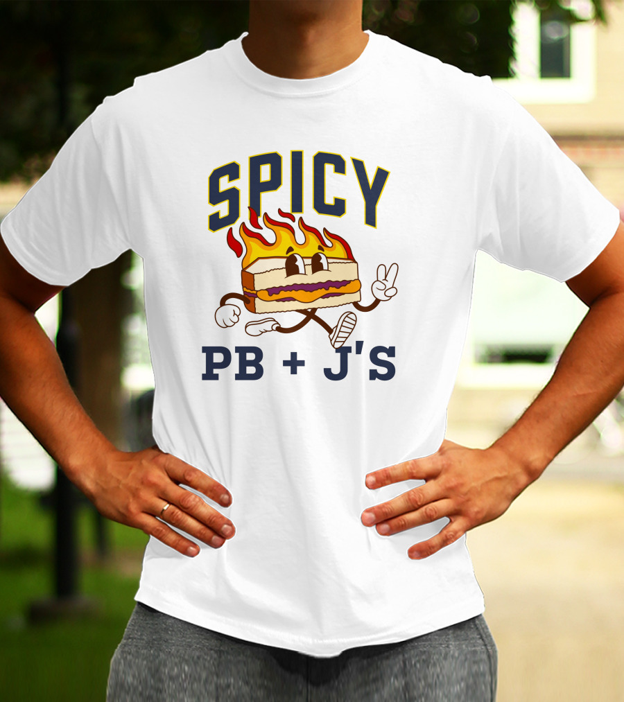 Spicy PB + J's Flaming Sandwich Character T-Shirt