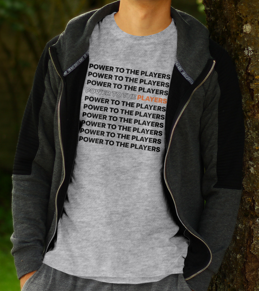 Power To The Players Bold Repeated T-Shirt